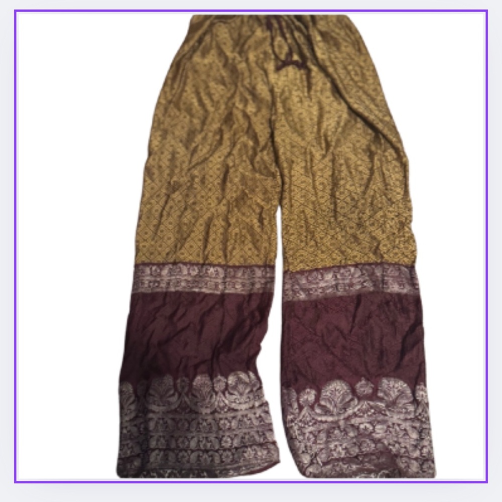 Bohemian Silk handmade pants